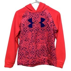 Under Armour Girls’ Pink & Blue Hoodie Size Large Girl